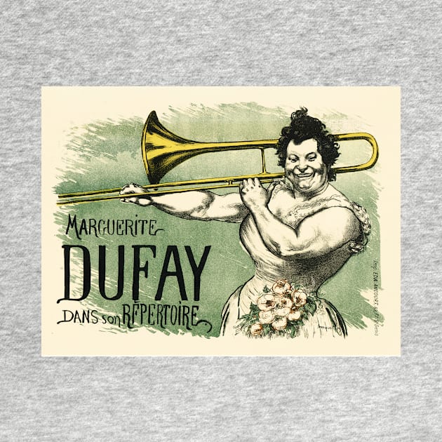 MARGUERITE DUFAY Trombonist Les Maîtres de l'Affiche, Chaix, Paris, 1899 by vintageposters